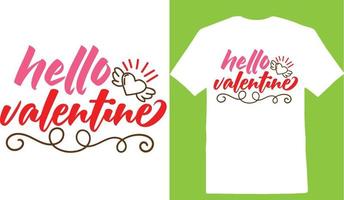 hallo valentinstag valentinstag t-shirt vektor