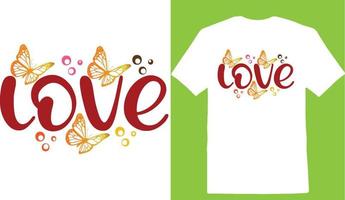 kärlek valentine dag t-shirt vektor