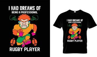 Rugby-freies Vektor-T-Shirt-Design vektor