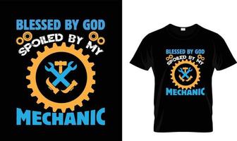 mechanisches T-Shirt-Design vektor