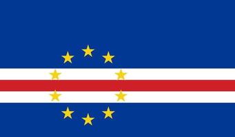 cabo verde flag einfache illustration für unabhängigkeitstag oder wahl vektor