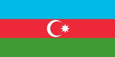 aserbaidschan flag einfache illustration für unabhängigkeitstag oder wahl vektor