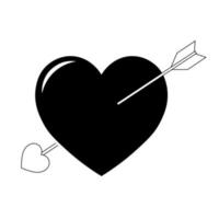 einfache Illustration des Herzsymbols für st. Valentinstag vektor