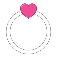 enkel illustration av ringikon för st. alla hjärtans dag vektor