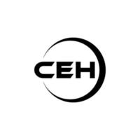 ceh-brief-logo-design in der illustration. Vektorlogo, Kalligrafie-Designs für Logo, Poster, Einladung usw. vektor