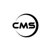 cms brev logotyp design i illustration. vektor logotyp, kalligrafi mönster för logotyp, affisch, inbjudan, etc.