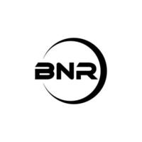 bnr brev logotyp design i illustration. vektor logotyp, kalligrafi mönster för logotyp, affisch, inbjudan, etc.