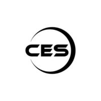 ces-brief-logo-design in der illustration. Vektorlogo, Kalligrafie-Designs für Logo, Poster, Einladung usw. vektor