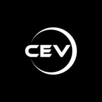 CEV-Brief-Logo-Design in Abbildung. Vektorlogo, Kalligrafie-Designs für Logo, Poster, Einladung usw. vektor