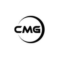 cmg-Buchstaben-Logo-Design in Abbildung. Vektorlogo, Kalligrafie-Designs für Logo, Poster, Einladung usw. vektor