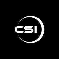 csi brev logotyp design i illustration. vektor logotyp, kalligrafi mönster för logotyp, affisch, inbjudan, etc.