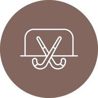 Feldhockey-Linie Kreis Hintergrundsymbol vektor