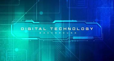 digitales technologiebanner blaugrüner hintergrundkonzept, cybertechnologie lichteffekt, abstrakte technologie, innovative zukünftige daten, internetnetzwerk, ai big data, linien punktverbindung, illustrationsvektor vektor