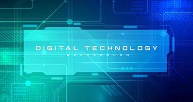 digitales technologiebanner blaugrüner hintergrundkonzept, cybertechnologie lichteffekt, abstrakte technologie, innovative zukünftige daten, internetnetzwerk, ai big data, linien punktverbindung, illustrationsvektor vektor