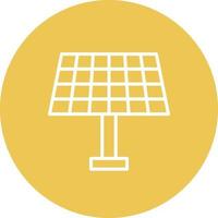 Solarpanel Linie Kreis Hintergrundsymbol vektor