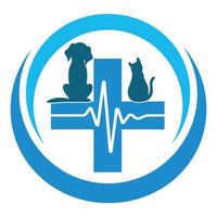 veterinär medicin logotyp illustration. vektor