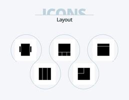 Layout-Glyphen-Icon-Pack 5 Icon-Design. . . vektor