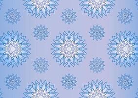 thai stoffmuster blume hellblauer geometrischer hintergrund vektor