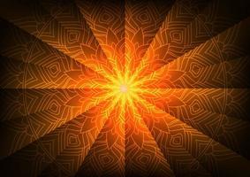 Sonnenaufgang Mandala Blumenmuster modernen Stil Geometrie Hintergrund vektor