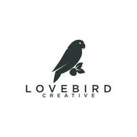 Lovebird-Silhouette-Logo-Design vektor