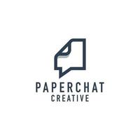 Papier-Chat-Logo-Design-Illustration vektor