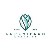 erstaunlicher Lotus-Logo-Design-Vektor vektor