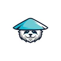 panda e sport maskot logotyp design vektor