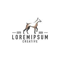 Dobermann-Hund-Logo-Design-Vorlage vektor