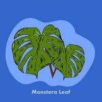 monstera blad fri ladda ner vektor eps fil