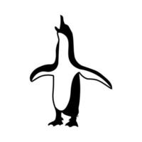 pingvin djur- silhuetter vektor mall