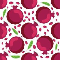 sömlös mönster med granatäpplen. dekorativ mönster av de granatäpple frukt vektor