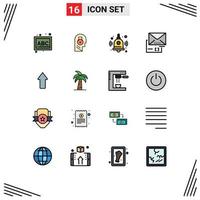 16 kreative Symbole moderne Zeichen und Symbole von Pfeilen E-Mail-Anhang des Benutzers mailen editierbare kreative Vektordesign-Elemente vektor