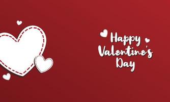 Happy Valentines Day roter Hintergrund, perfekt für Büro, Firma, Schule, Social Media, Werbung, Druck und mehr vektor