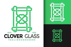 klöver hjärta timglas logotyp logotyper design element stock vektor illustration mall