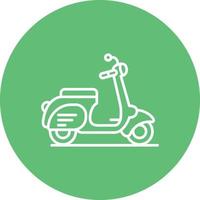 Lieferung Scooter Linie Kreis Hintergrundsymbol vektor