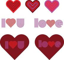 valentines dag kärlek typografi vecgtor grafik med hjärtan vektor