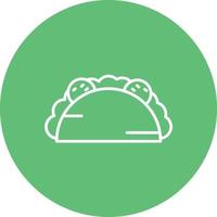 Taco-Linie Kreis Hintergrundsymbol vektor