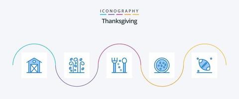 Thanksgiving Blue 5 Icon Pack inklusive Thanksgiving. Rugby. Wind. das Erntedankfest. gesund vektor