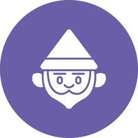 gnome glyf cirkel bakgrund ikon vektor