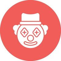 Clown Glyphe Kreis Hintergrundsymbol vektor