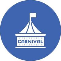 karneval glyf cirkel bakgrund ikon vektor