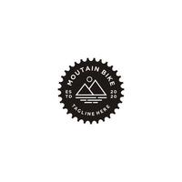 cykel vev moutain cykel logotyp ikon vektor