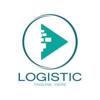 logistik logotyp ikon illustration vektor design distribution symbol leverans av varor ekonomi finansiera
