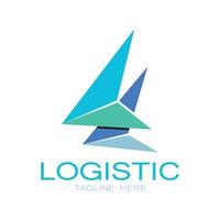 logistik logotyp ikon illustration vektor design distribution symbol leverans av varor ekonomi finansiera