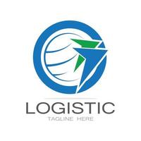 logistik logotyp ikon illustration vektor design distribution symbol leverans av varor ekonomi finansiera