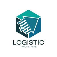 logistik logotyp ikon illustration vektor design distribution symbol leverans av varor ekonomi finansiera