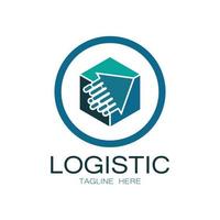 logistik logotyp ikon illustration vektor design distribution symbol leverans av varor ekonomi finansiera