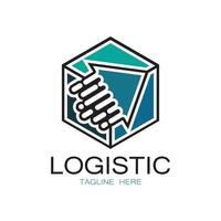 logistik logotyp ikon illustration vektor design distribution symbol leverans av varor ekonomi finansiera