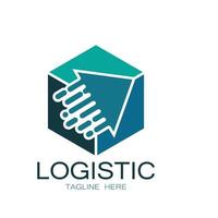 logistik logotyp ikon illustration vektor design distribution symbol leverans av varor ekonomi finansiera