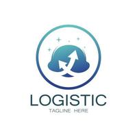 logistik logotyp ikon illustration vektor design distribution symbol leverans av varor ekonomi finansiera